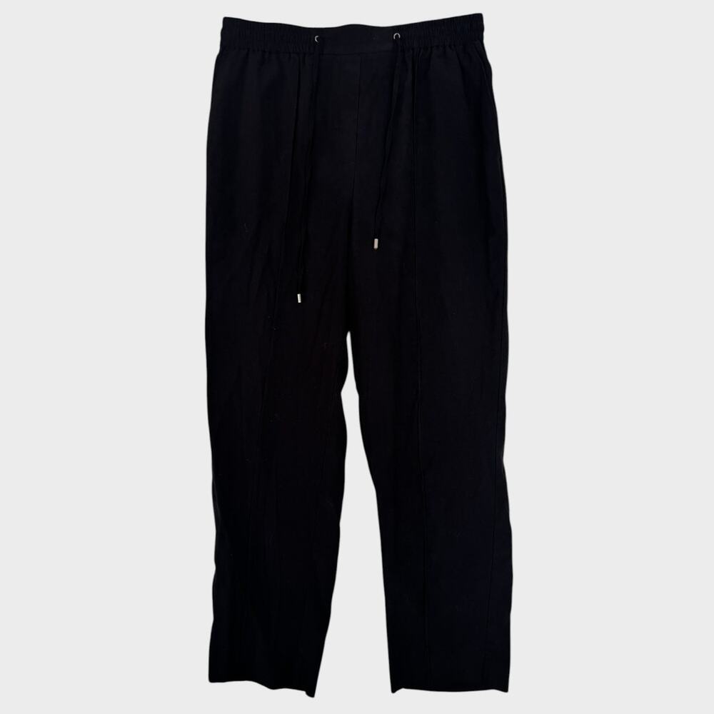 Ophelia Roe Large Black Pull On Pants Rayon Polyester Blend